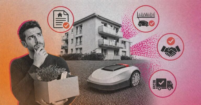 Robot tondeuse pour les locataires