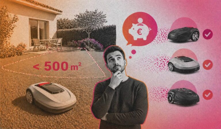 Robot tondeuse pour petit jardin (-500 m²)